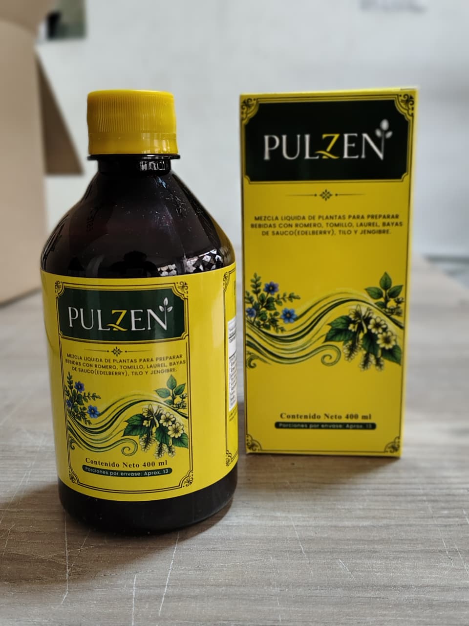 Pulzen - un jarabe natural para la tos y para ayudar a respirar mejor, hecho a base de plantas.