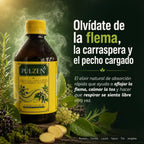 Pulzen - un jarabe natural para la tos y para ayudar a respirar mejor, hecho a base de plantas.