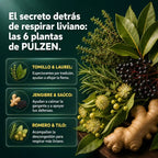 Pulzen - un jarabe natural para la tos y para ayudar a respirar mejor, hecho a base de plantas.