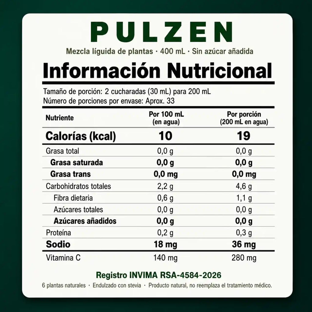 Pulzen - un jarabe natural para la tos y para ayudar a respirar mejor, hecho a base de plantas.